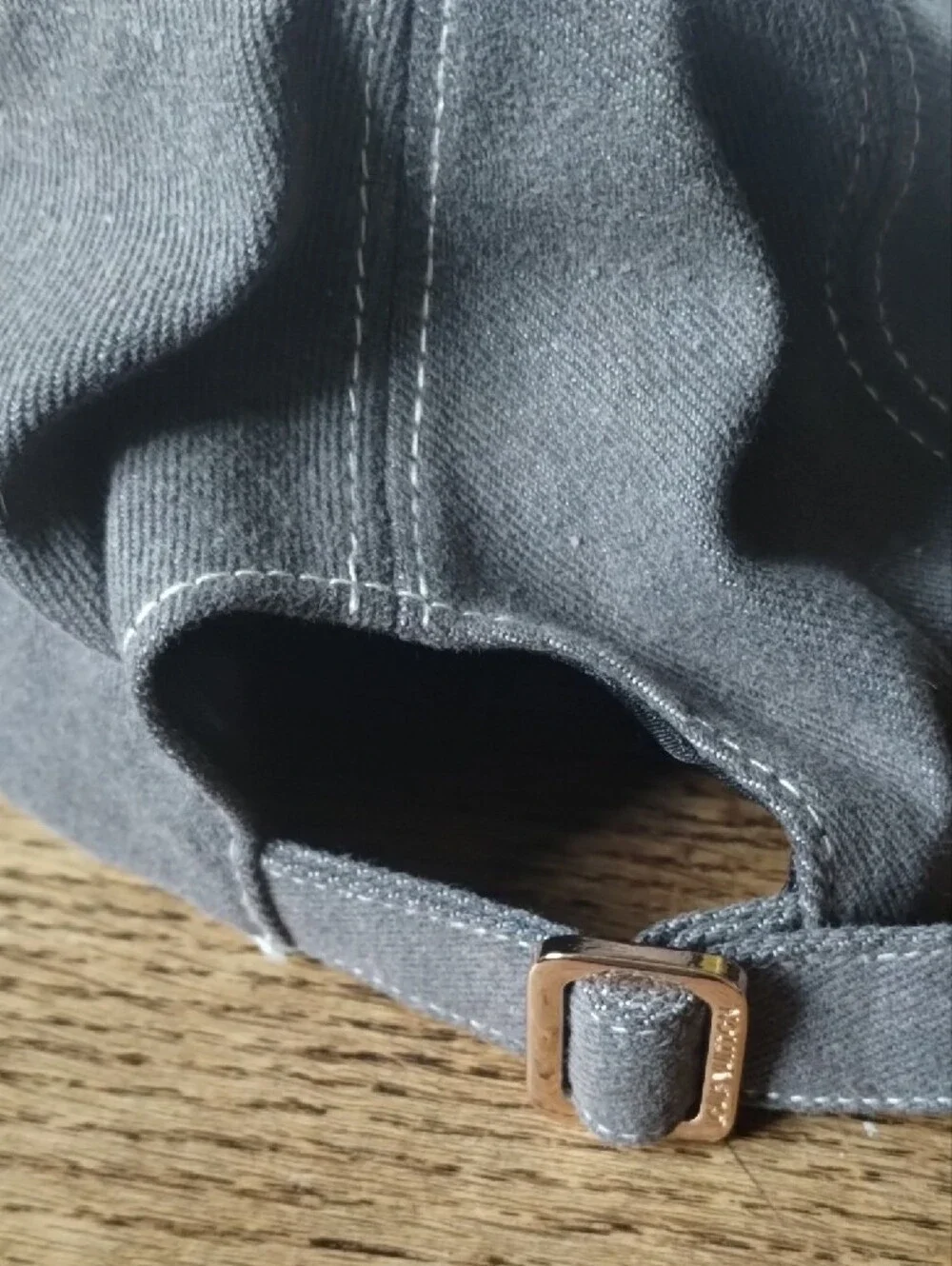 Louis Vuitton Gray Baseball Cap with White LV Patch